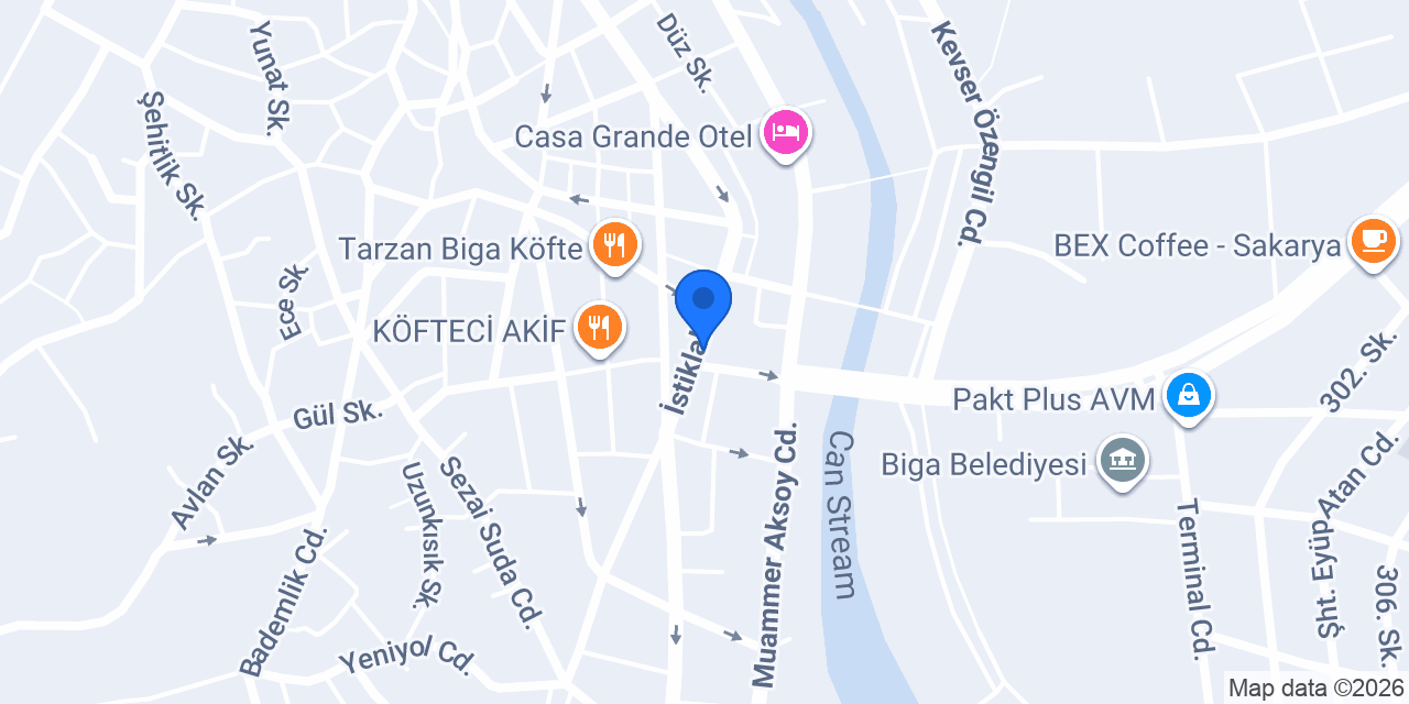 Biga çilingir anahtarcı sami konumu