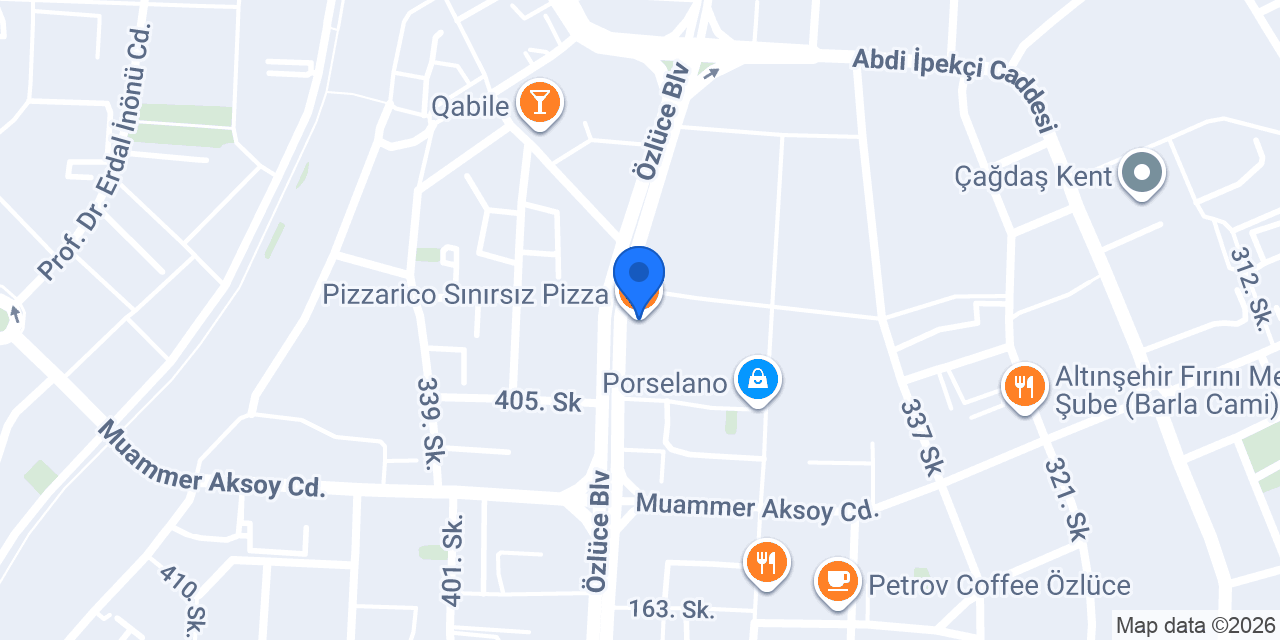 Pizzarico Sınırsız Pizza konumu