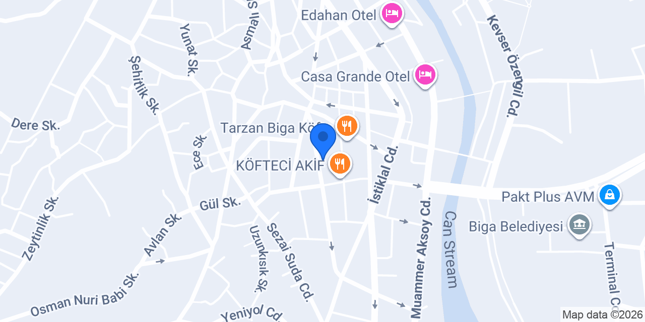 BİGA ORGANİZASYON konumu