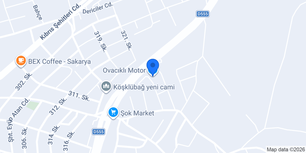 Ovacıklı Motor konumu