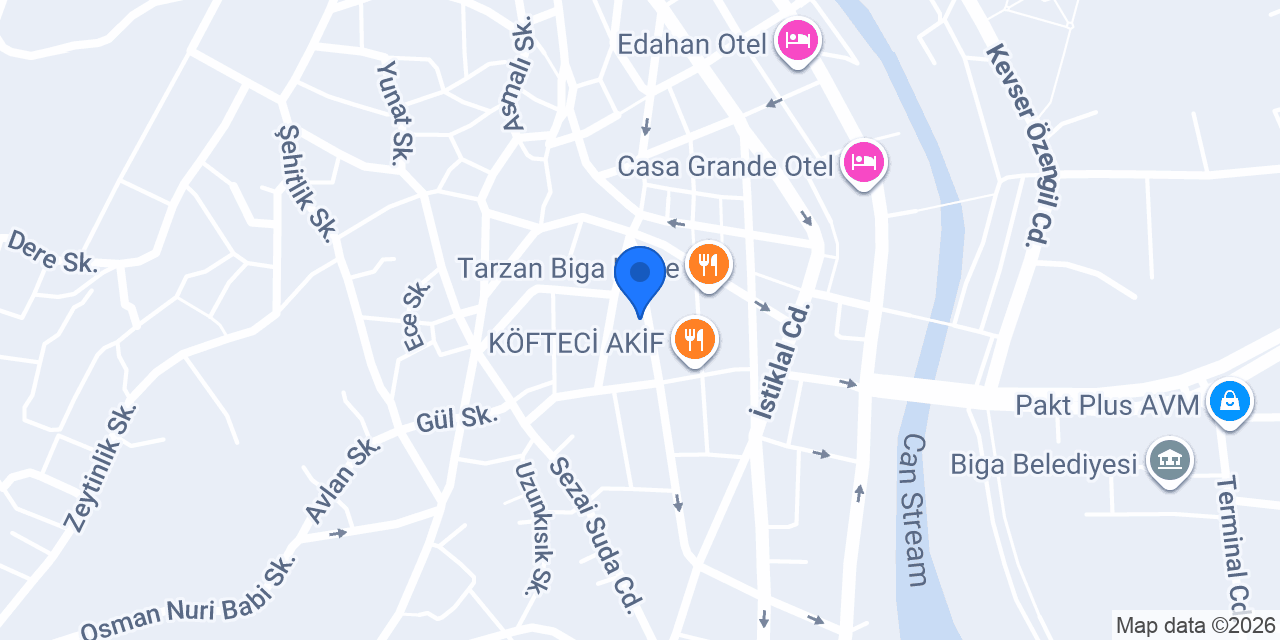 BİGA İLETİŞİM konumu