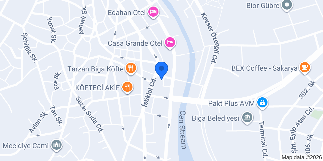 Halkbank Biga Şubesi konumu