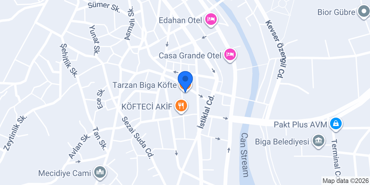 Tarzan Biga Köfte konumu
