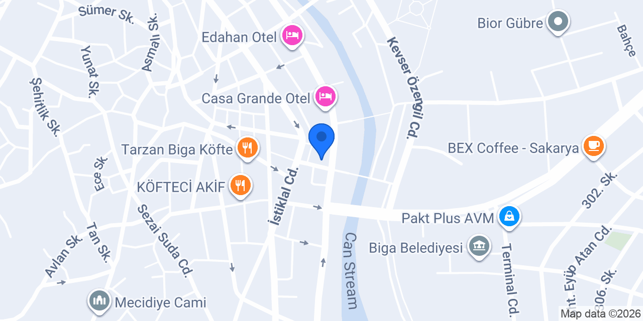BİGA SİGORTA ARA. HİZ. LTD. ŞTİ. konumu