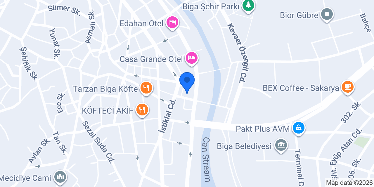 BİGA DÖNER konumu