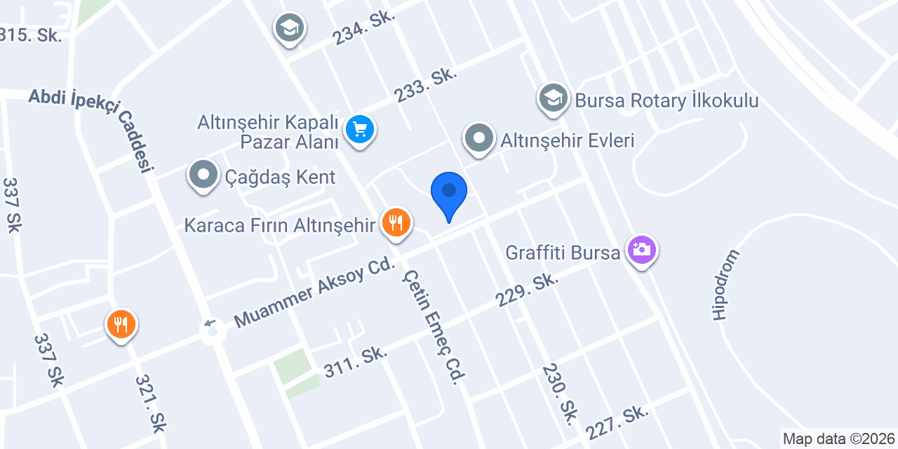 Çalı Petshop Bursa konumu