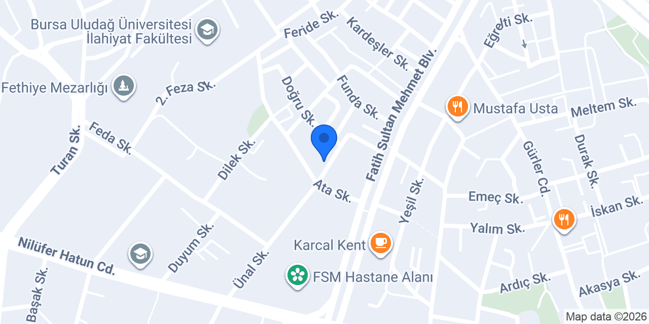 Melek Kişisel Bakım Terapi Merkezi konumu