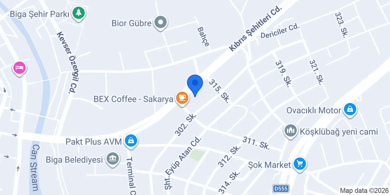 Domino's Pizza Biga konumu