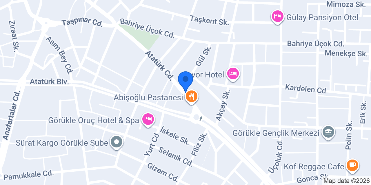Türkiye İş Bankası Görükle/Bursa Şubesi konumu
