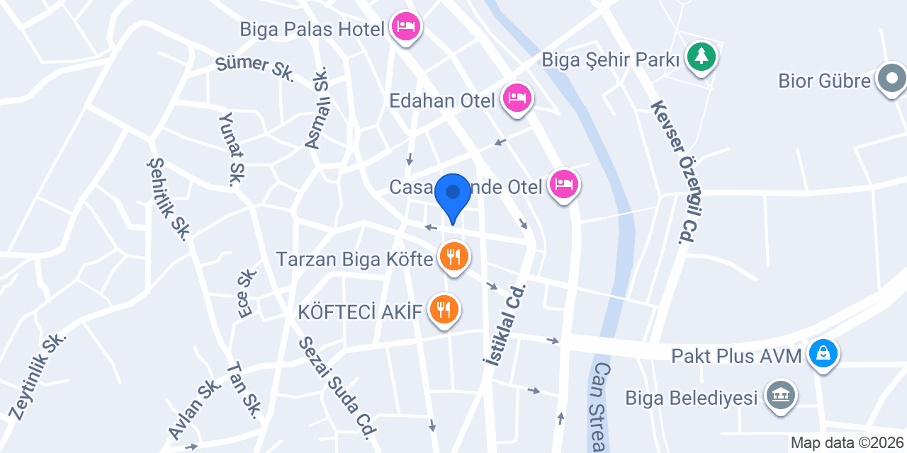 Biga Samir Outlet konumu