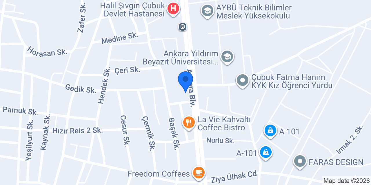 Çubuk Öğretmenevi konumu