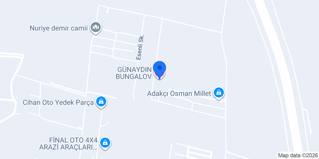 GÜNAYDIN BUNGALOV konumu