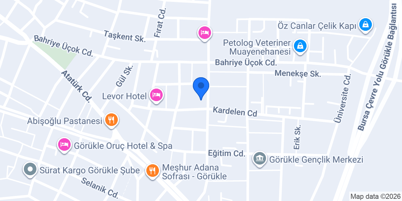 Görükle Apart Royal Da Süit Otel konumu