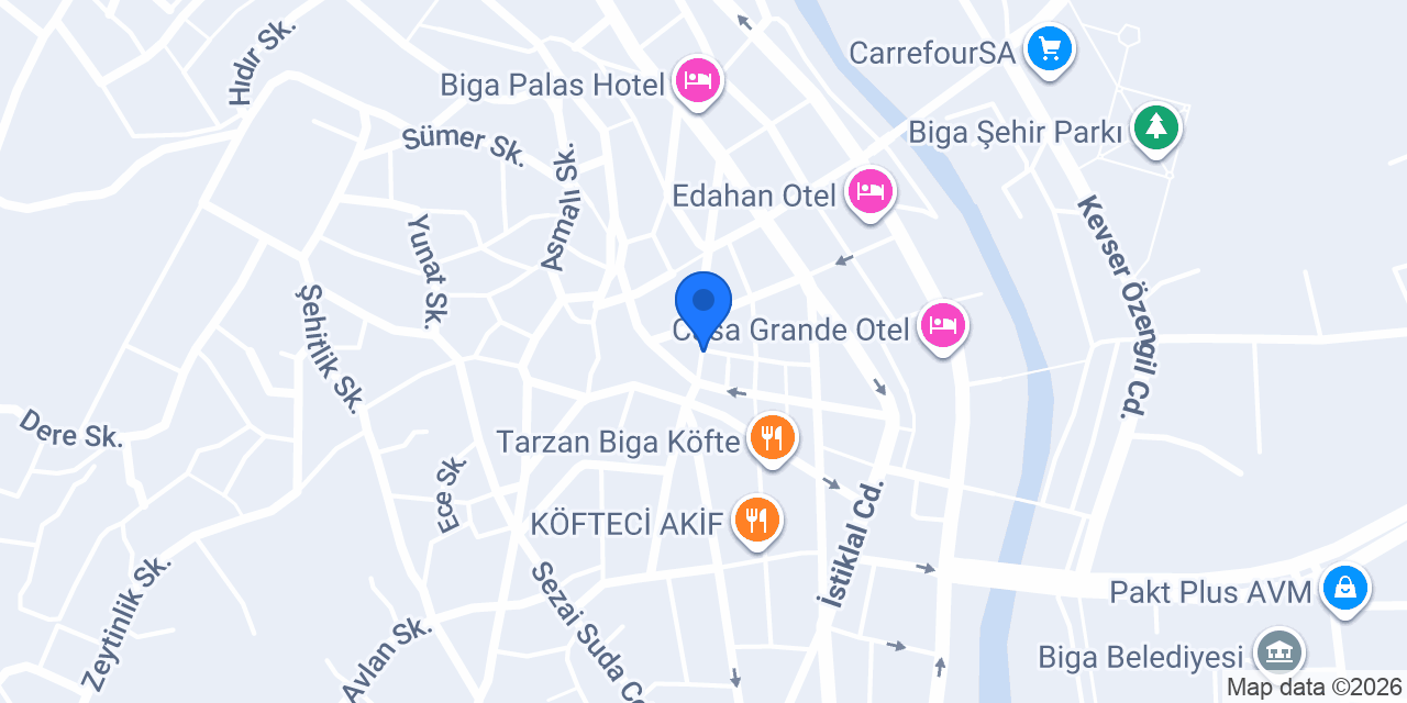 Timurlar Sigorta Sabancı Biga Şubesi konumu