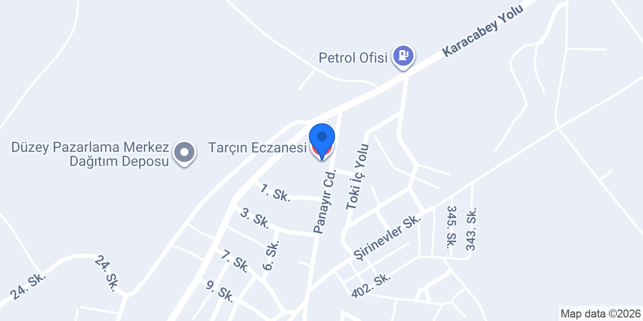 Tarçın Eczanesi konumu