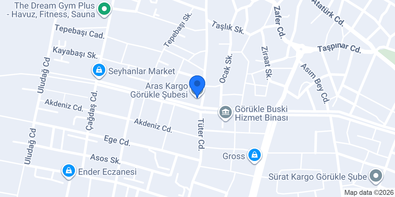 Aras Kargo Görükle Şubesi konumu