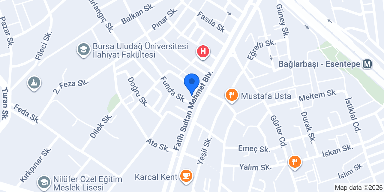 American Time Bursa - Yabancı Dil Kursu konumu