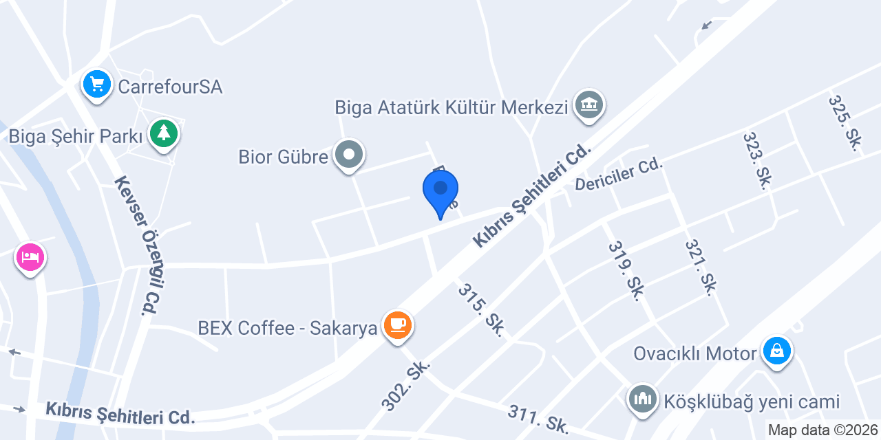 Sürat Kargo Biga Şube konumu
