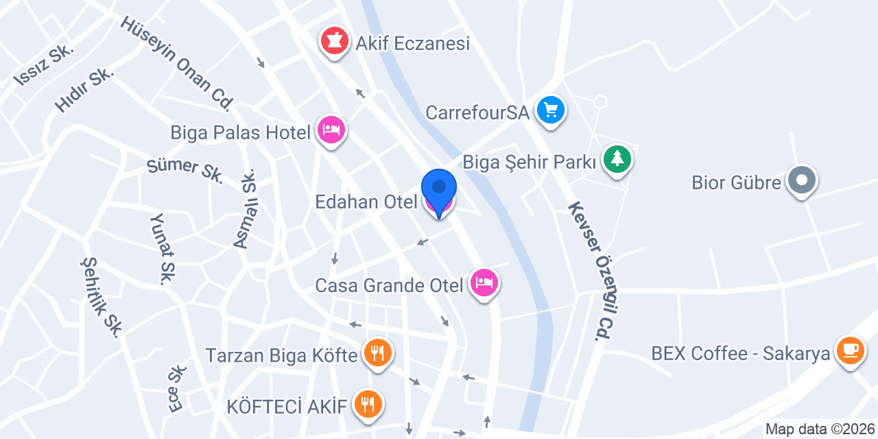 Edahan Otel konumu