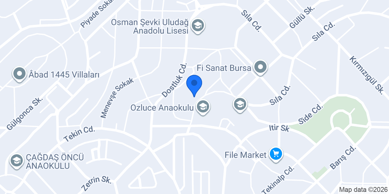 Özel Özlüce Neşe Erberk Anaokulu konumu