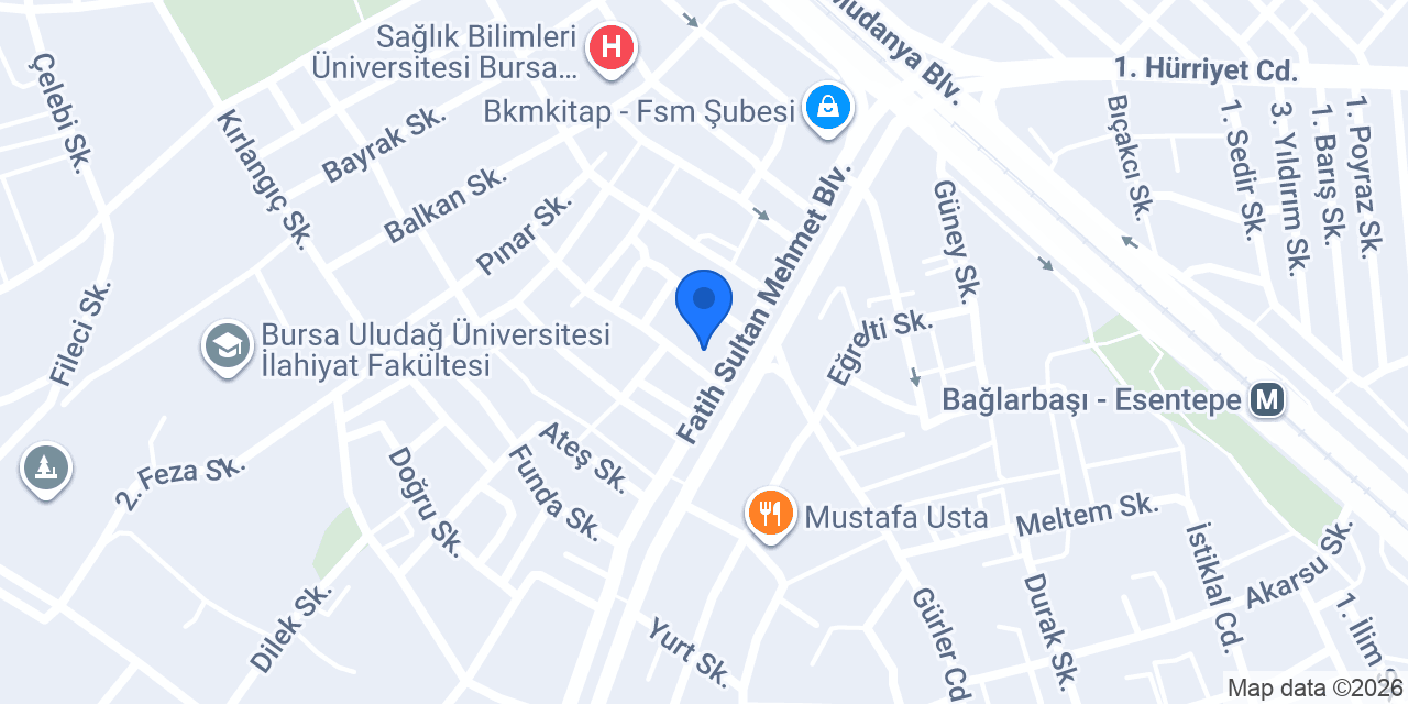 Katılımevim Bursa Nilüfer Şube konumu