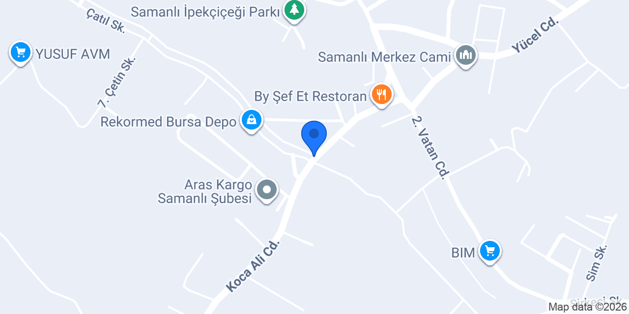 Samanlı Taksi konumu
