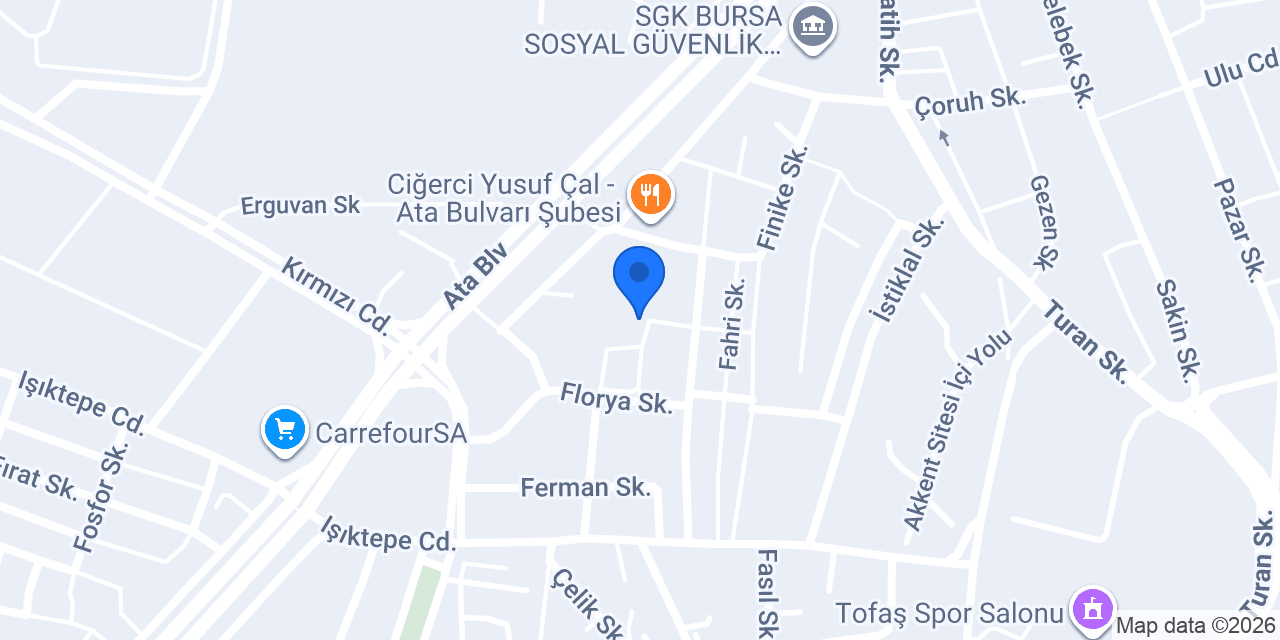 Akücu Erol ORGANİZE SANAYİ konumu