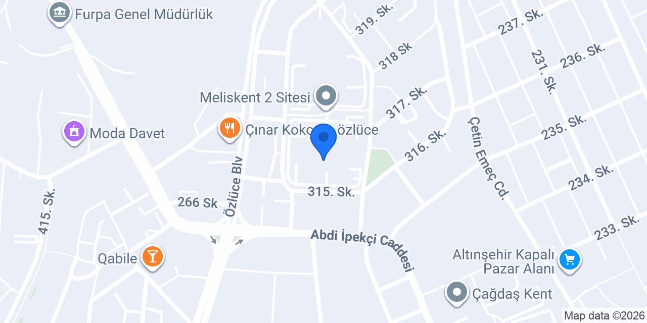 Melis Moda Evi ve Terzi konumu