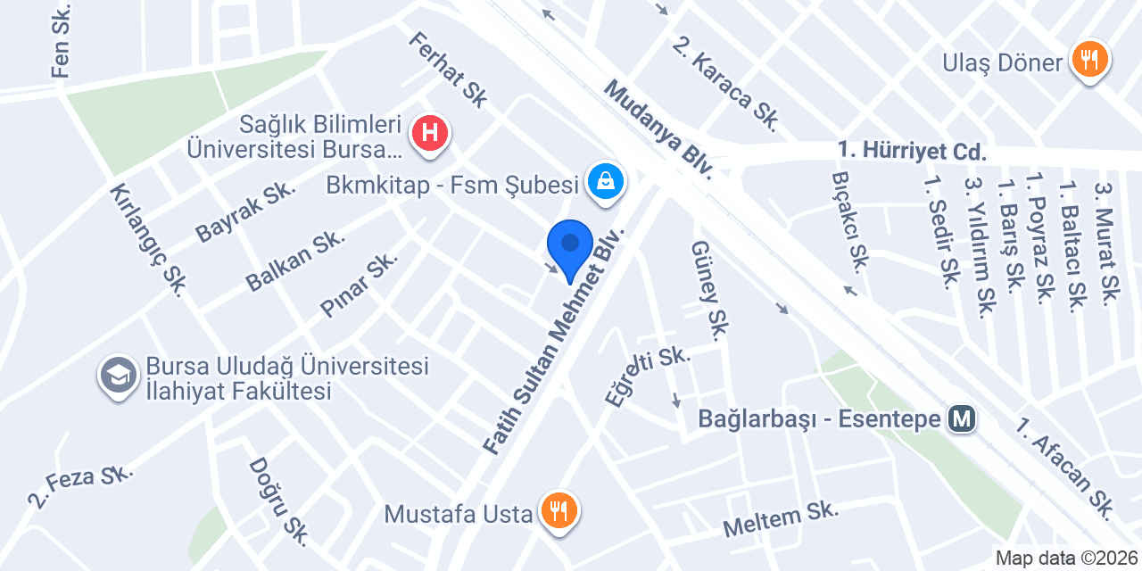 Akbank Fsm Bulvarı Şubesi konumu