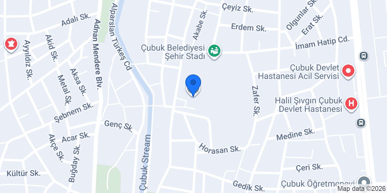 Çubuk İlköğretim Okulu konumu