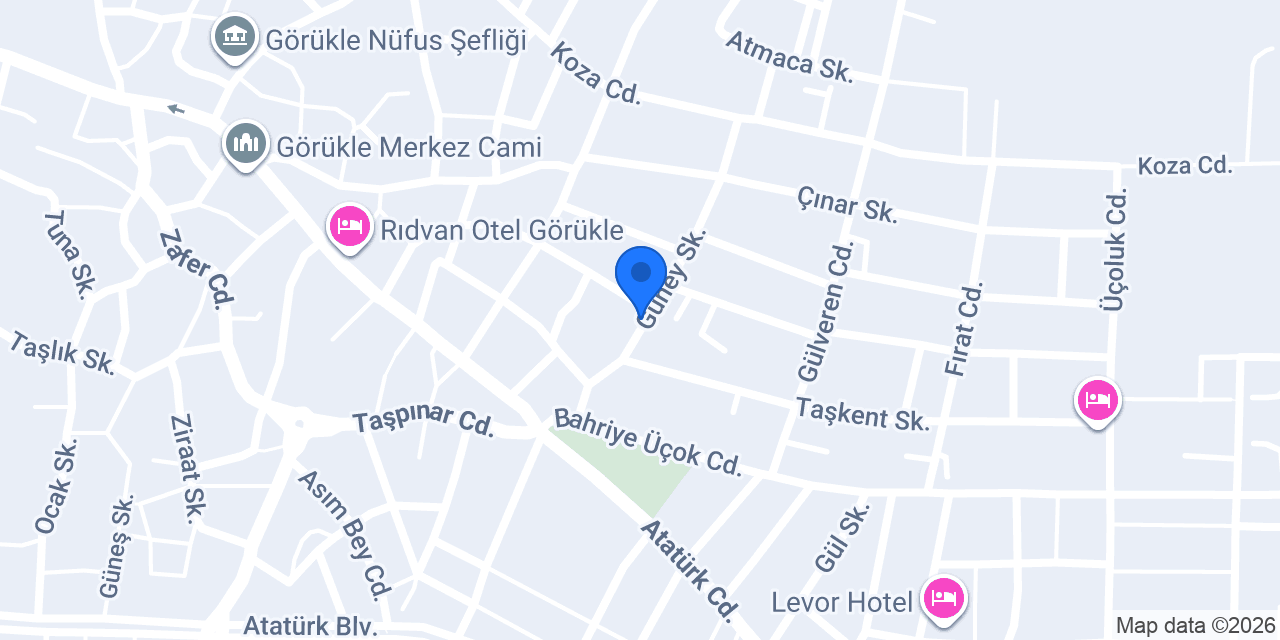 OTG Emlak ve Mülk Yönetimi konumu