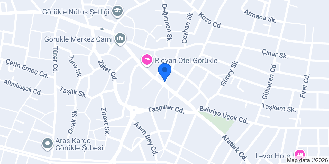 Evim16 Otel Görükle konumu