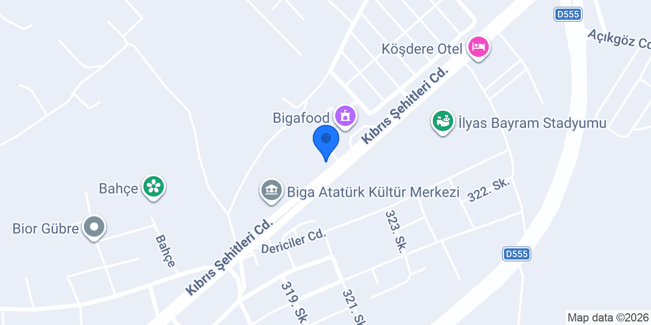 Teksür Sürücü Kursu konumu