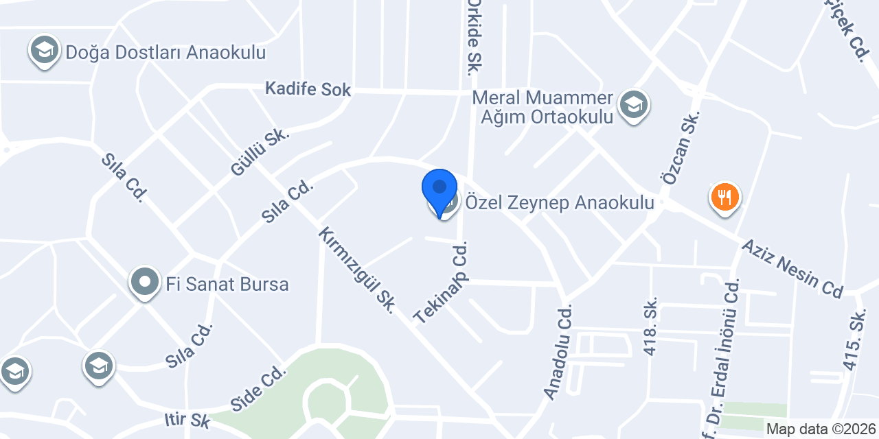 Özel Zeynep Anaokulu konumu