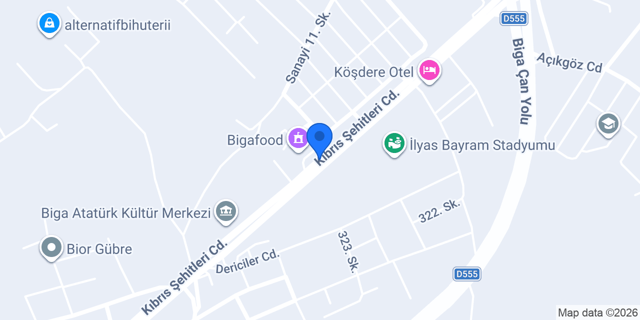 Biga Hastane Taksi konumu