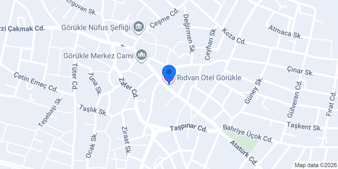 Rıdvan Otel Görükle konumu