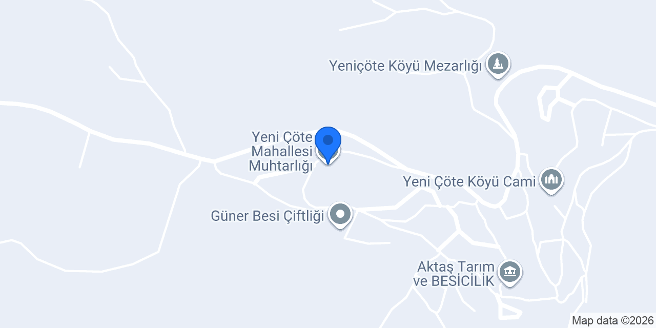 Yeni Çöte Mahallesi Muhtarlığı konumu