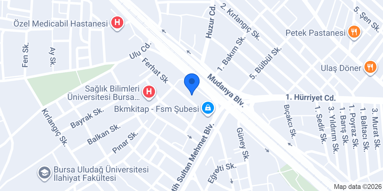 British Town Dil Okulları Bursa - Fsm konumu