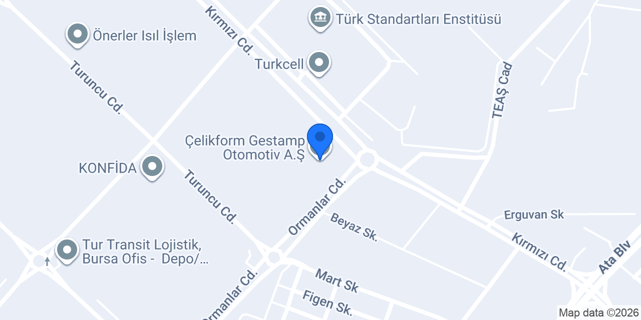Çelikform Gestamp Otomotiv A.Ş. konumu