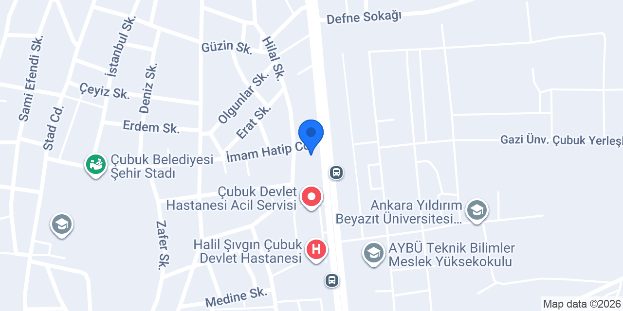 Sürat Kargo Çubuk Şube konumu