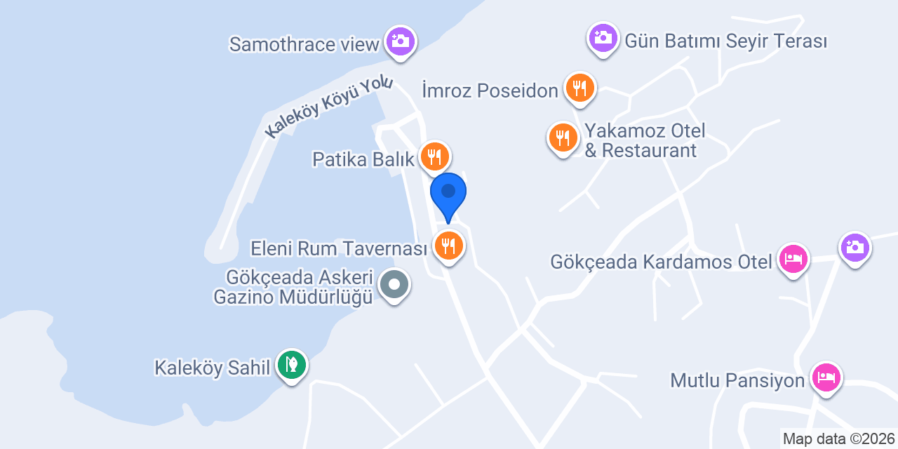 Kale otel ve restaurant konumu