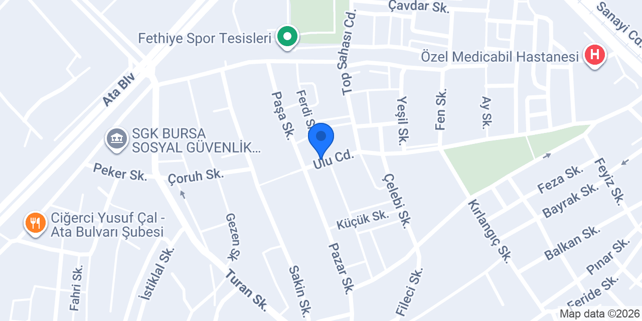 Arnica Yetkili Servisi konumu