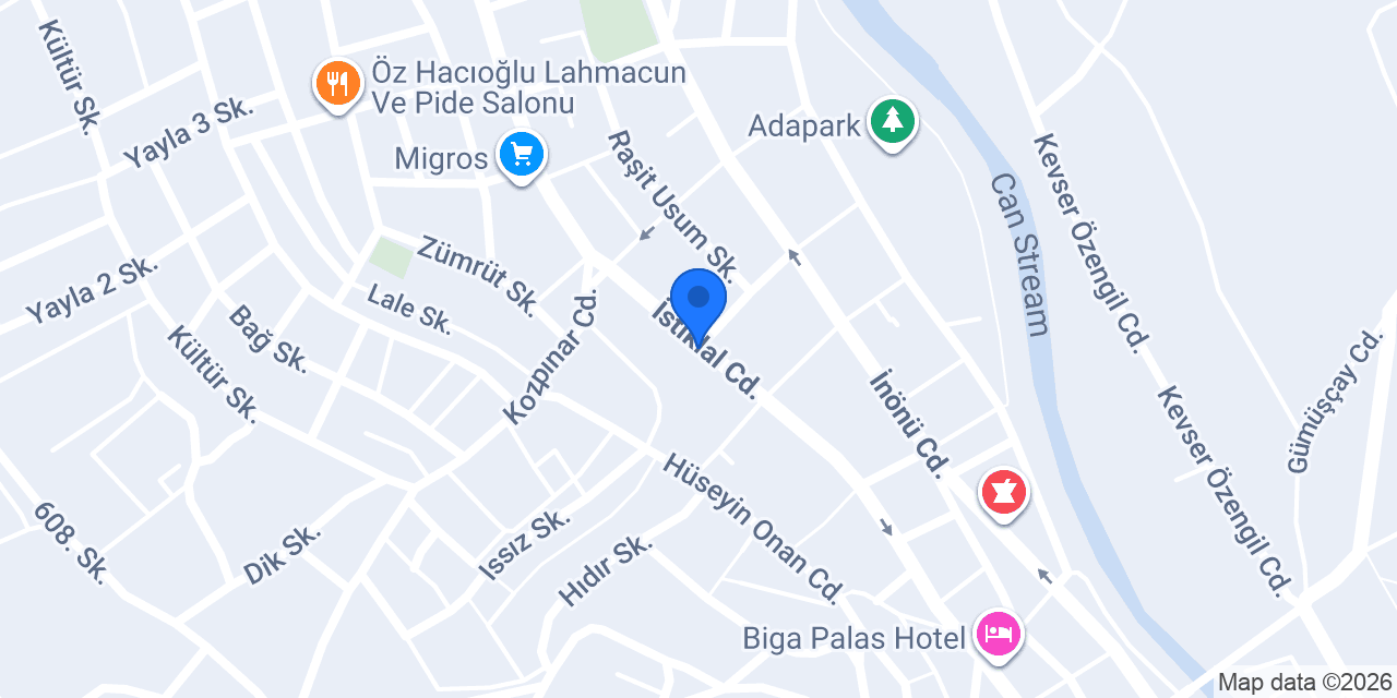Bilgi Konfeksiyon konumu