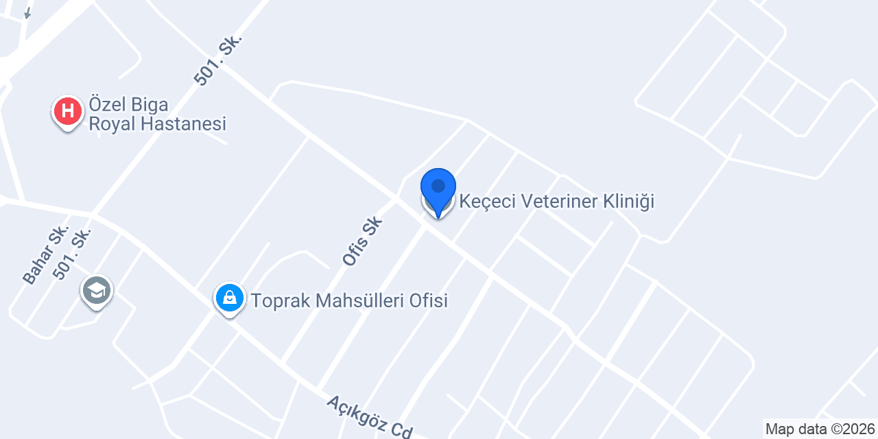Keçeci Veteriner Kliniği konumu