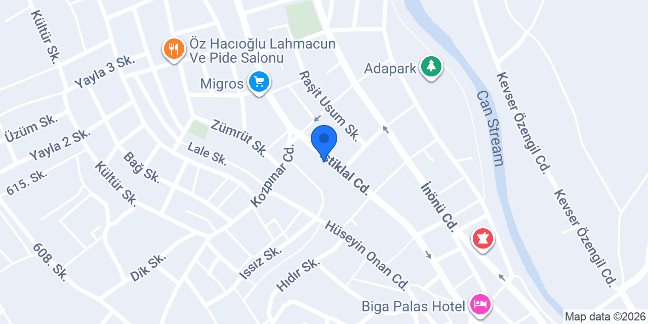 BİGA İKLİMLENDİRME konumu