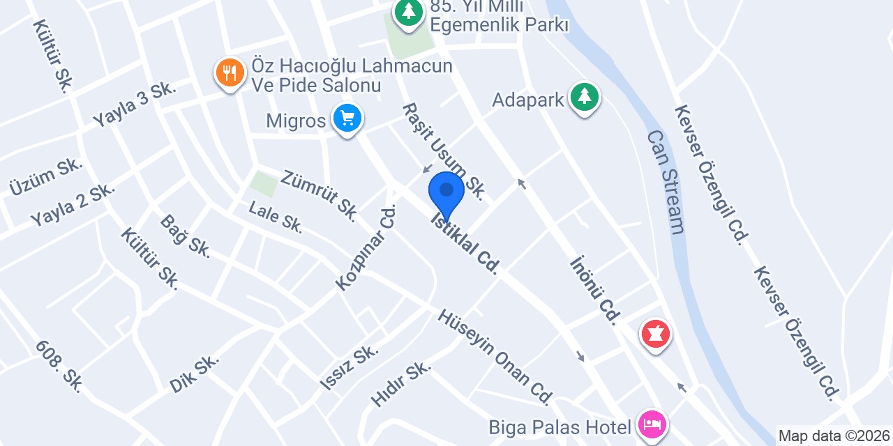 Biga Lider emlak konumu