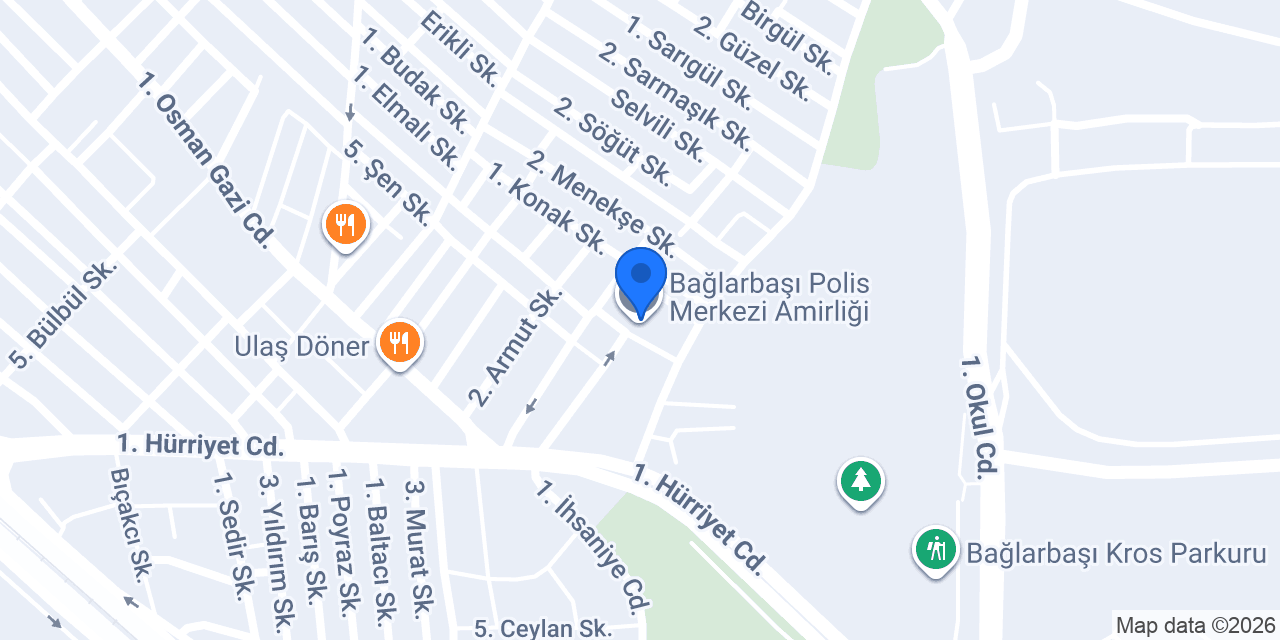 Bağlarbaşı Polis Merkezi Amirliği konumu