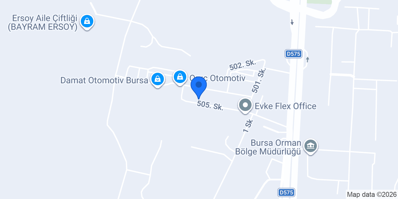 Çınar Otomotiv konumu