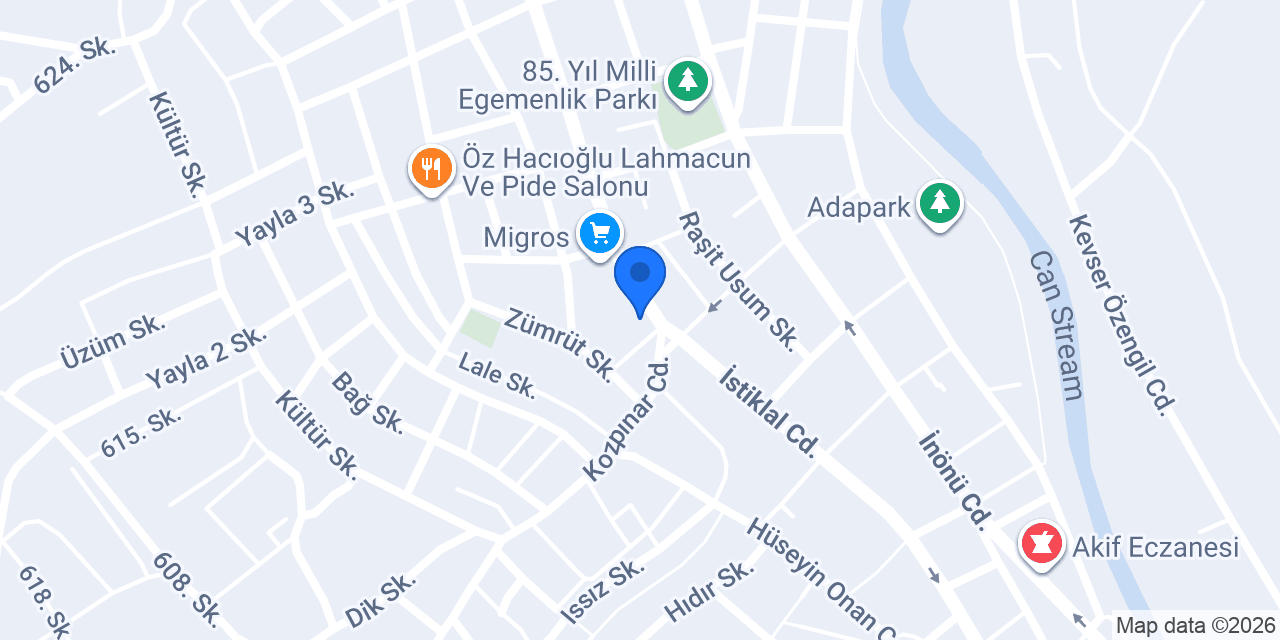 UEDAŞ Biga İşletmesi konumu