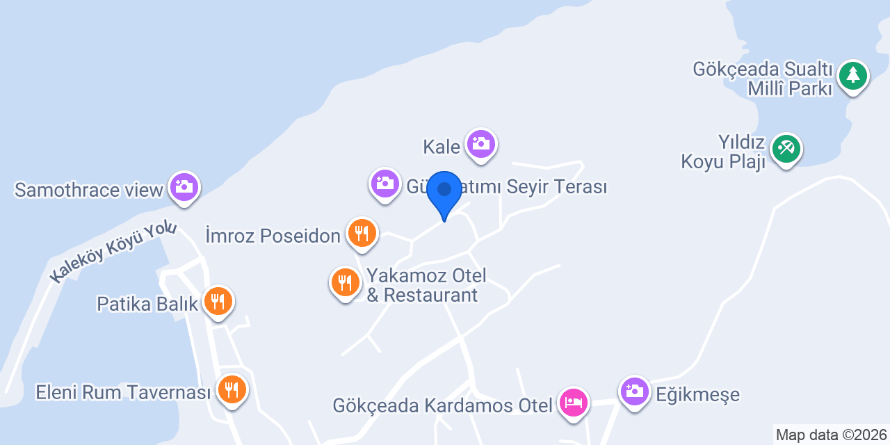 Kastro Konak Otel Gökçeada konumu